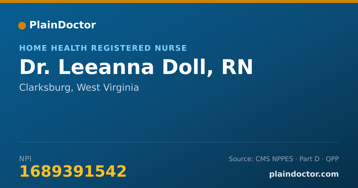 Shareable card for Leeanna Doll, RN - Home Health Registered Nurse, Clarksburg, WV