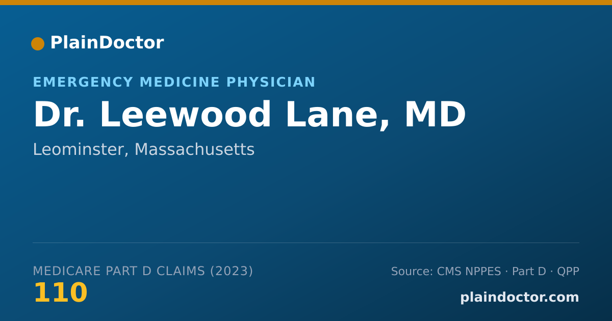 Shareable card for Leewood Lane, MD - Emergency Medicine Physician, Leominster, MA