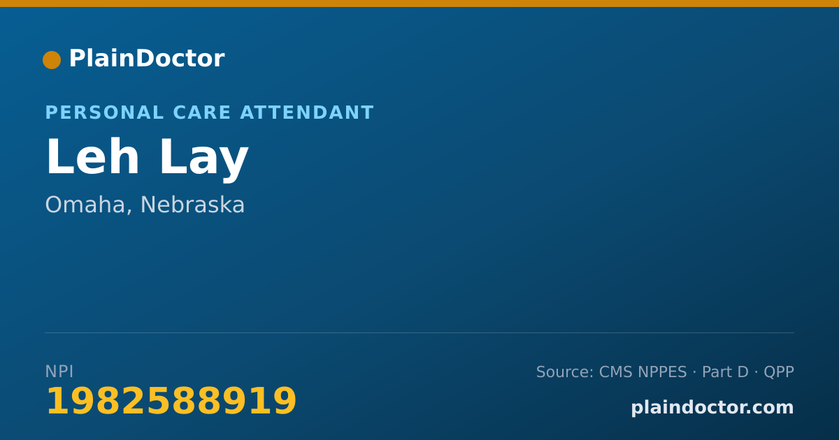 Shareable card for Leh Lay - Personal Care Attendant, Omaha, NE