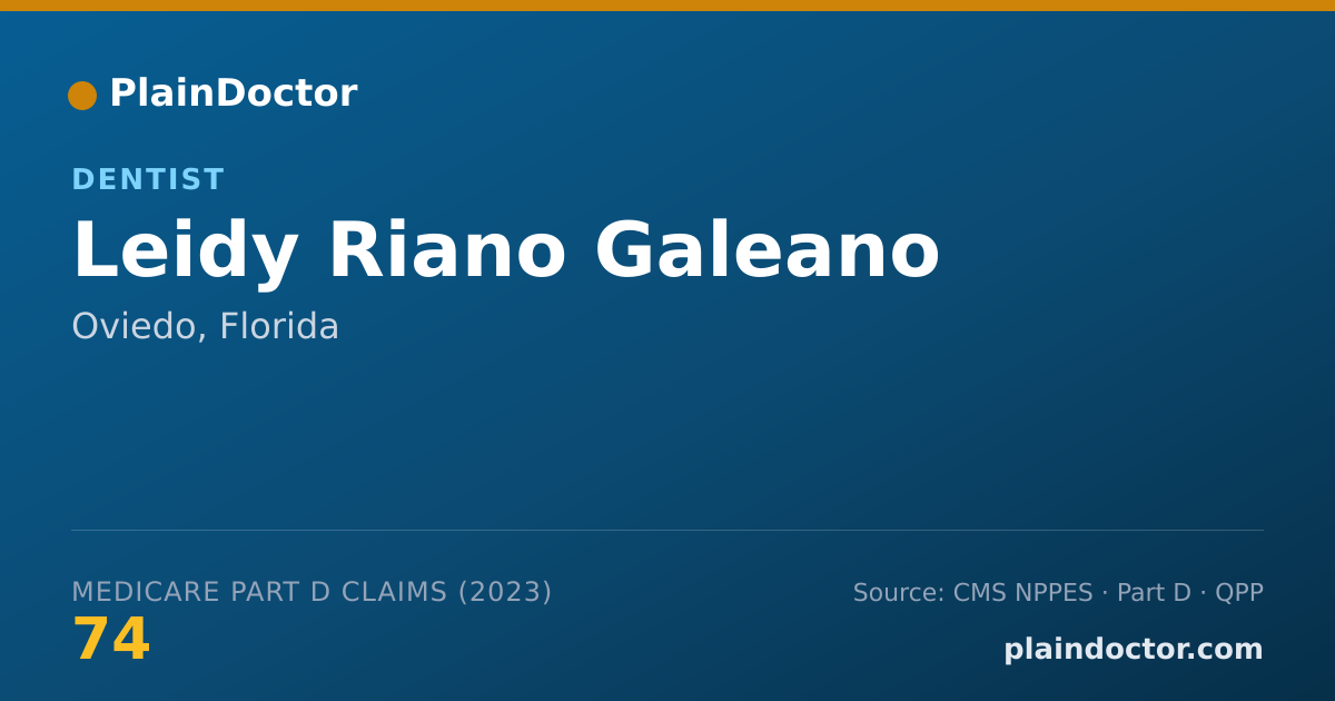 Shareable card for Leidy Riano Galeano - Dentist, Oviedo, FL