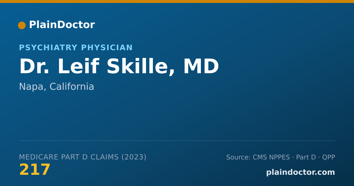 Shareable card for Leif Skille, MD - Psychiatry Physician, Napa, CA