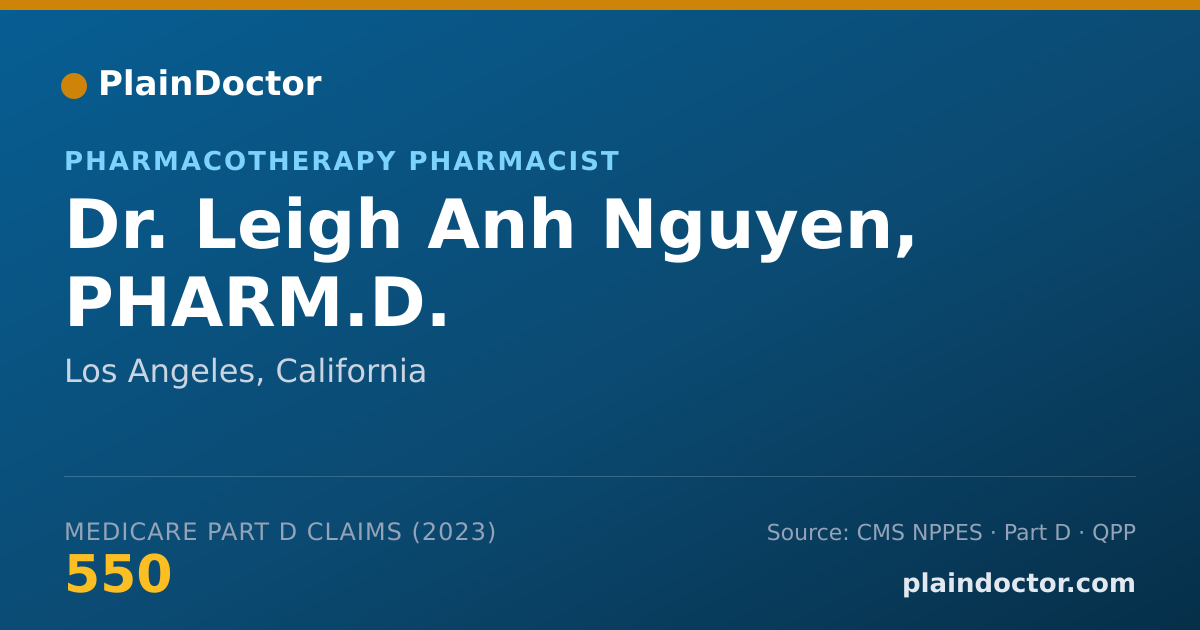 Shareable card for Leigh Anh Nguyen, PHARM.D. - Pharmacotherapy Pharmacist, Los Angeles, CA