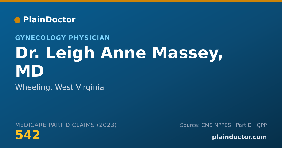 Shareable card for Leigh Anne Massey, MD - Gynecology Physician, Wheeling, WV