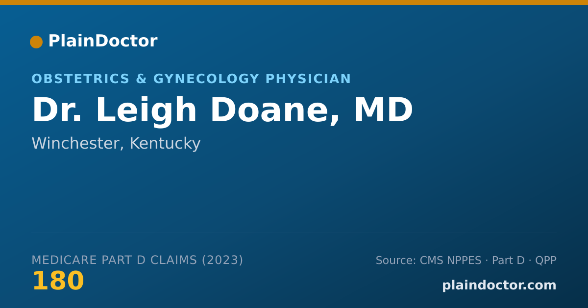 Shareable card for Leigh Doane, MD - Obstetrics & Gynecology Physician, Winchester, KY