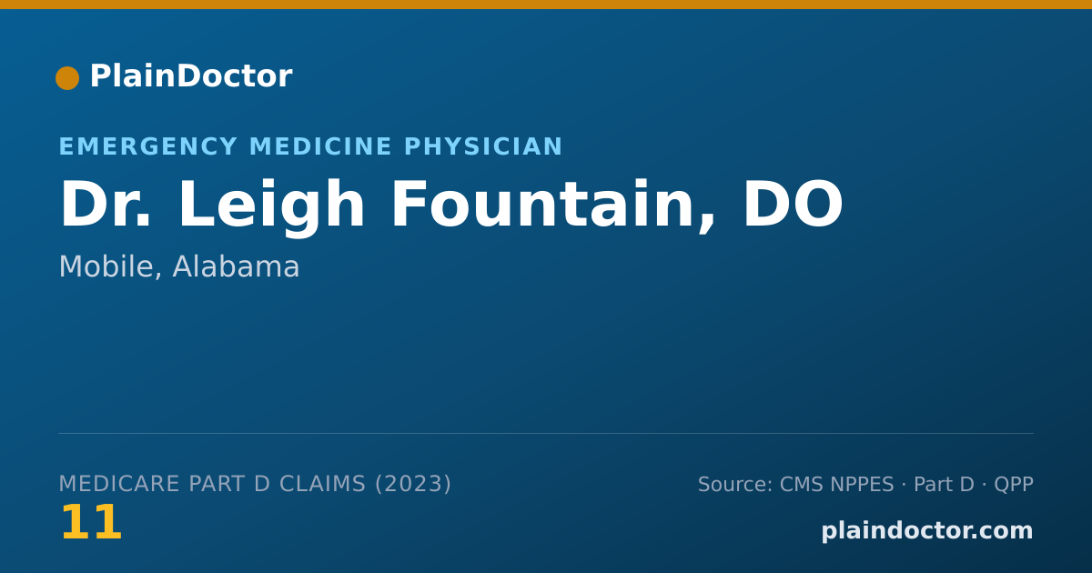 Shareable card for Leigh Fountain, DO - Emergency Medicine Physician, Mobile, AL