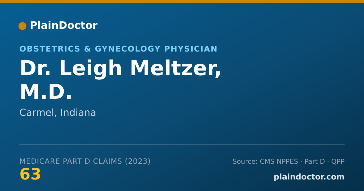 Shareable card for Leigh Meltzer, M.D. - Obstetrics & Gynecology Physician, Carmel, IN