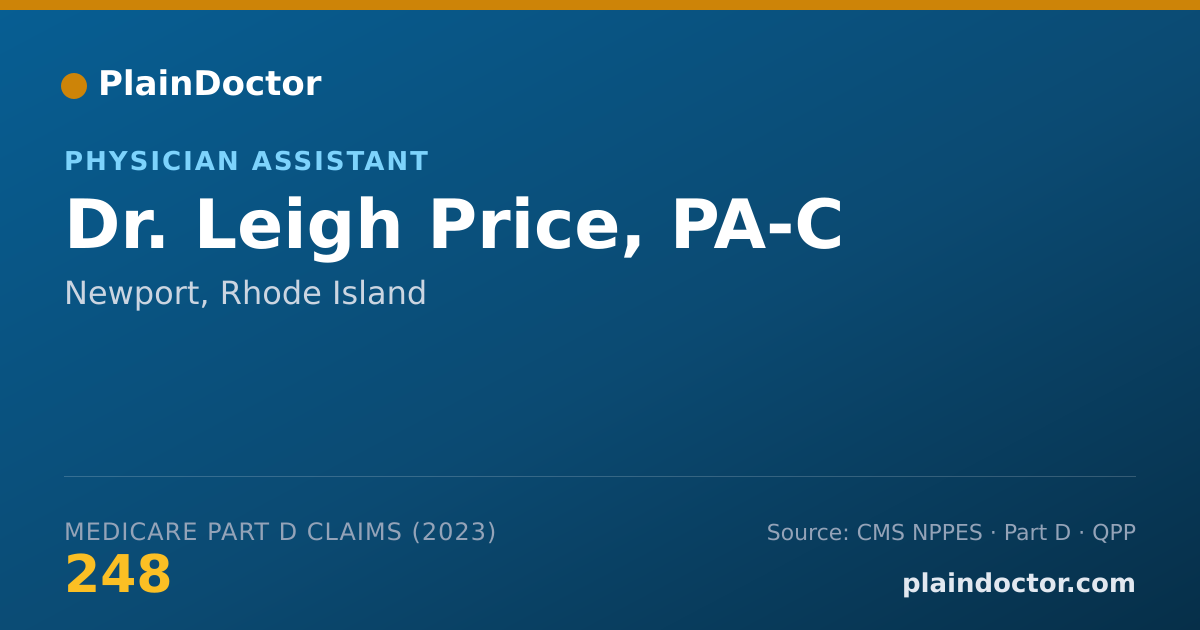Shareable card for Leigh Price, PA-C - Physician Assistant, Newport, RI