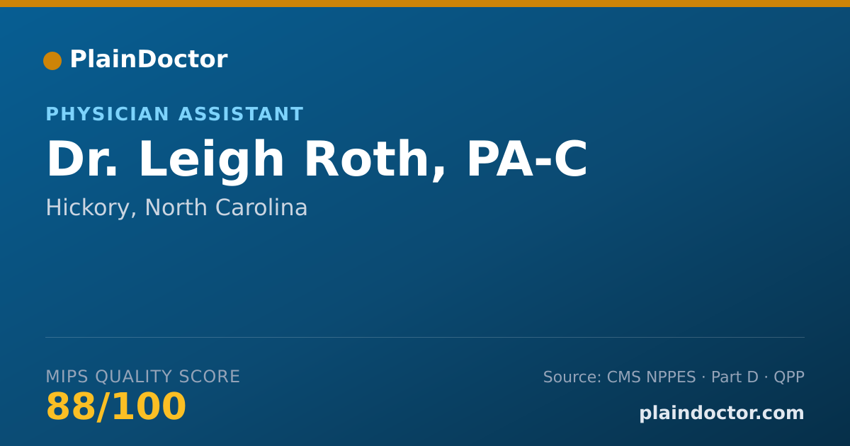 Shareable card for Leigh Roth, PA-C - Physician Assistant, Hickory, NC