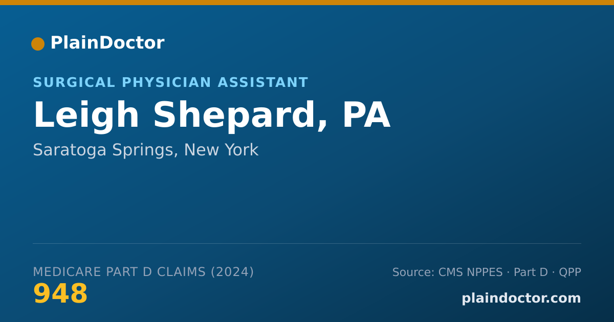 Shareable card for Leigh Shepard, PA - Physician Assistant, Saratoga Springs, NY