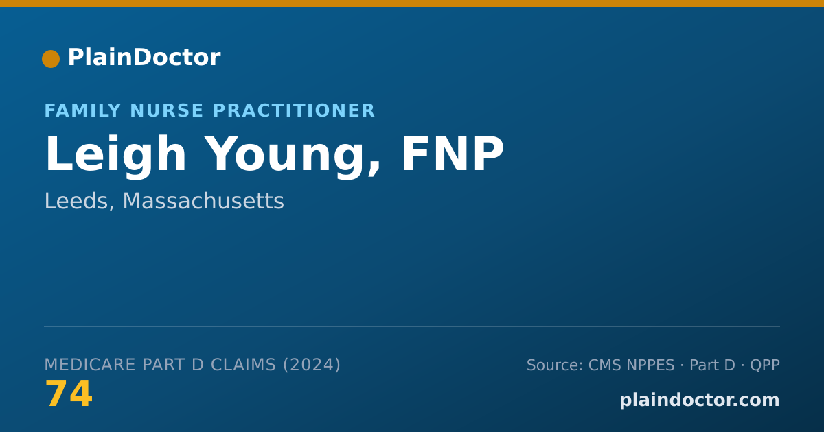 Shareable card for Leigh Young, FNP - Family Nurse Practitioner, Leeds, MA