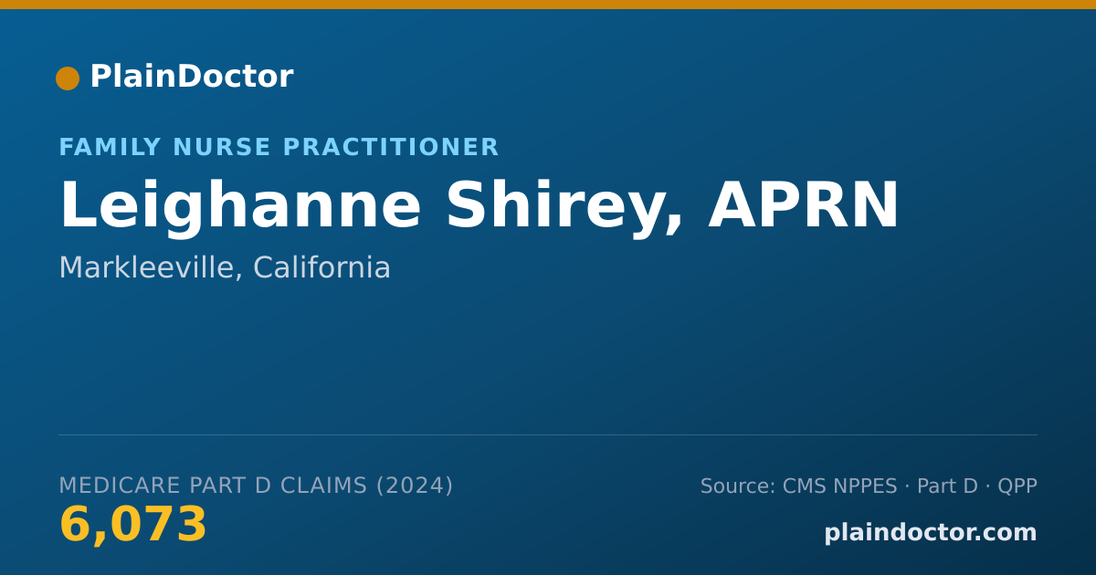Shareable card for Leighanne Shirey, APRN - Family Nurse Practitioner, Carson City, NV