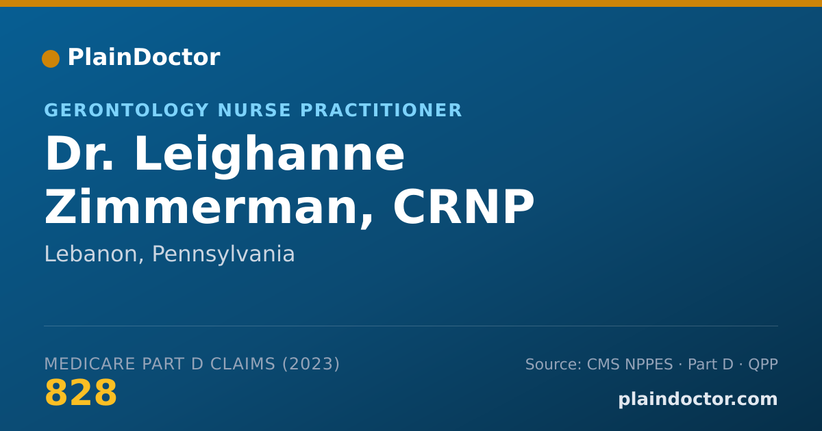 Shareable card for Leighanne Zimmerman, CRNP - Gerontology Nurse Practitioner, Lebanon, PA
