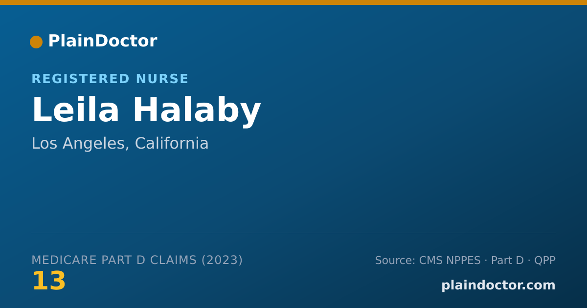 Shareable card for Leila Halaby - Registered Nurse, Los Angeles, CA