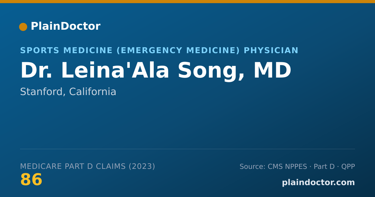 Shareable card for Leina'Ala Song, MD - Sports Medicine (Emergency Medicine) Physician, Stanford, CA