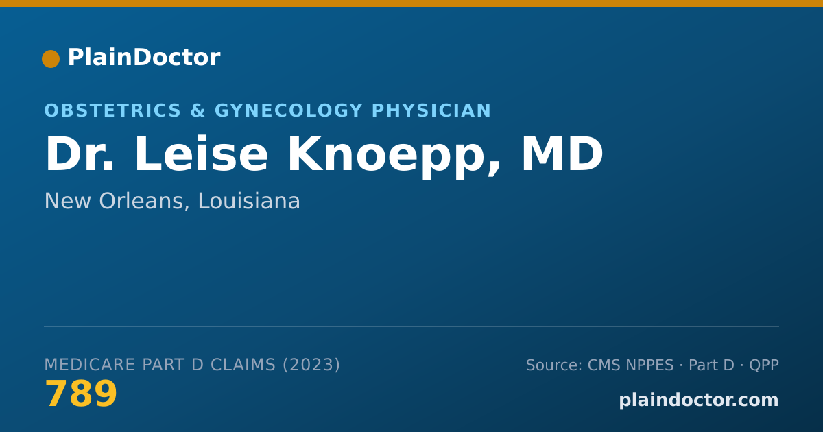 Shareable card for Leise Knoepp, MD - Obstetrics & Gynecology Physician, New Orleans, LA