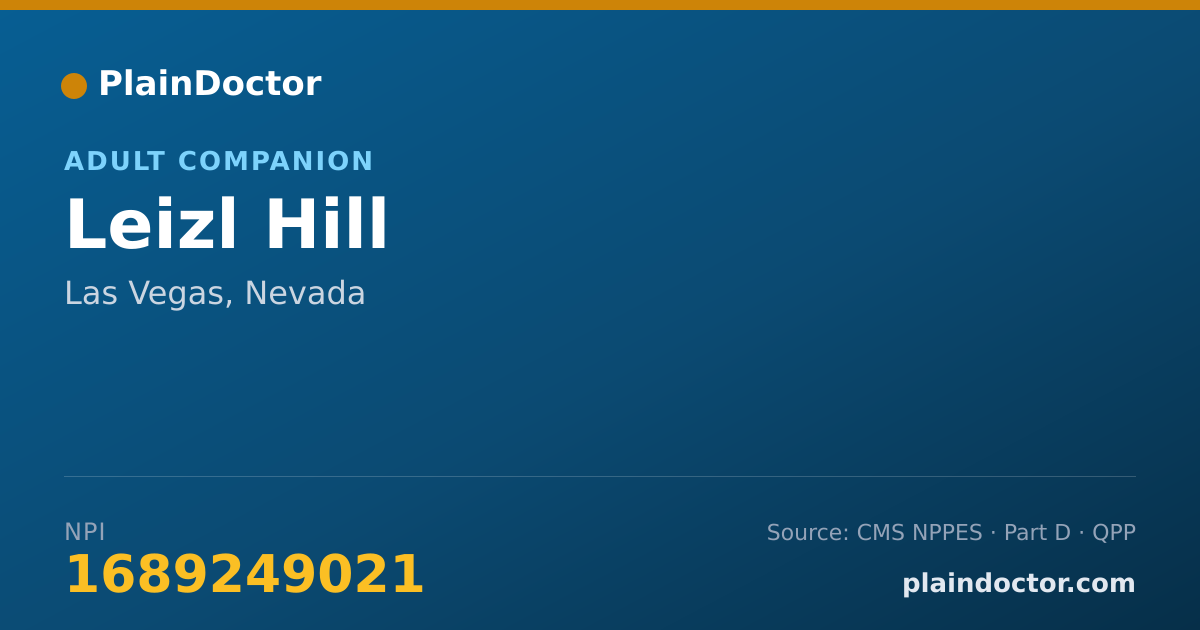 Shareable card for Leizl Hill - Adult Companion, Las Vegas, NV