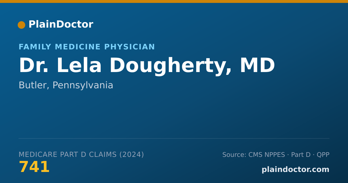 Shareable card for Lela Dougherty, MD - Family Medicine Physician, Butler, PA