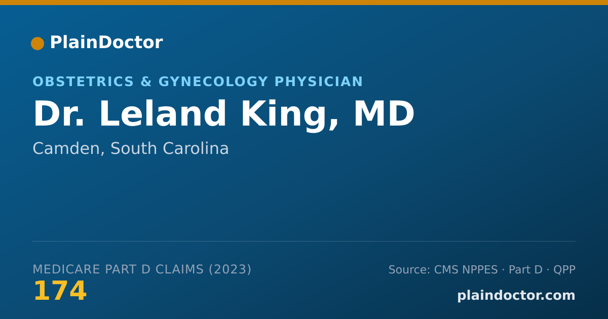 Shareable card for Leland King, MD - Obstetrics & Gynecology Physician, Camden, SC