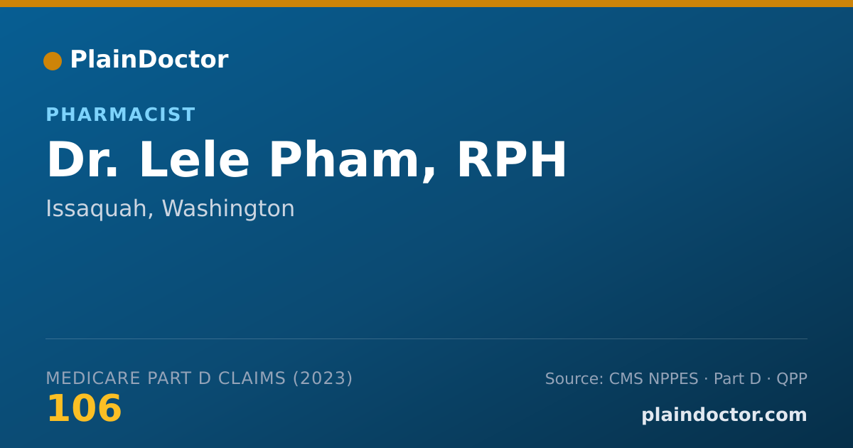 Shareable card for Lele Pham, RPH - Pharmacist, Issaquah, WA