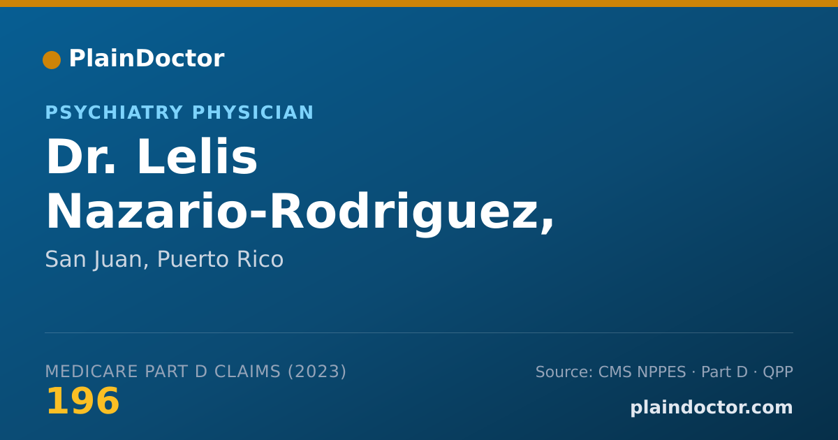 Shareable card for Lelis Nazario-Rodriguez, M.D. - Psychiatry Physician, San Juan, PR