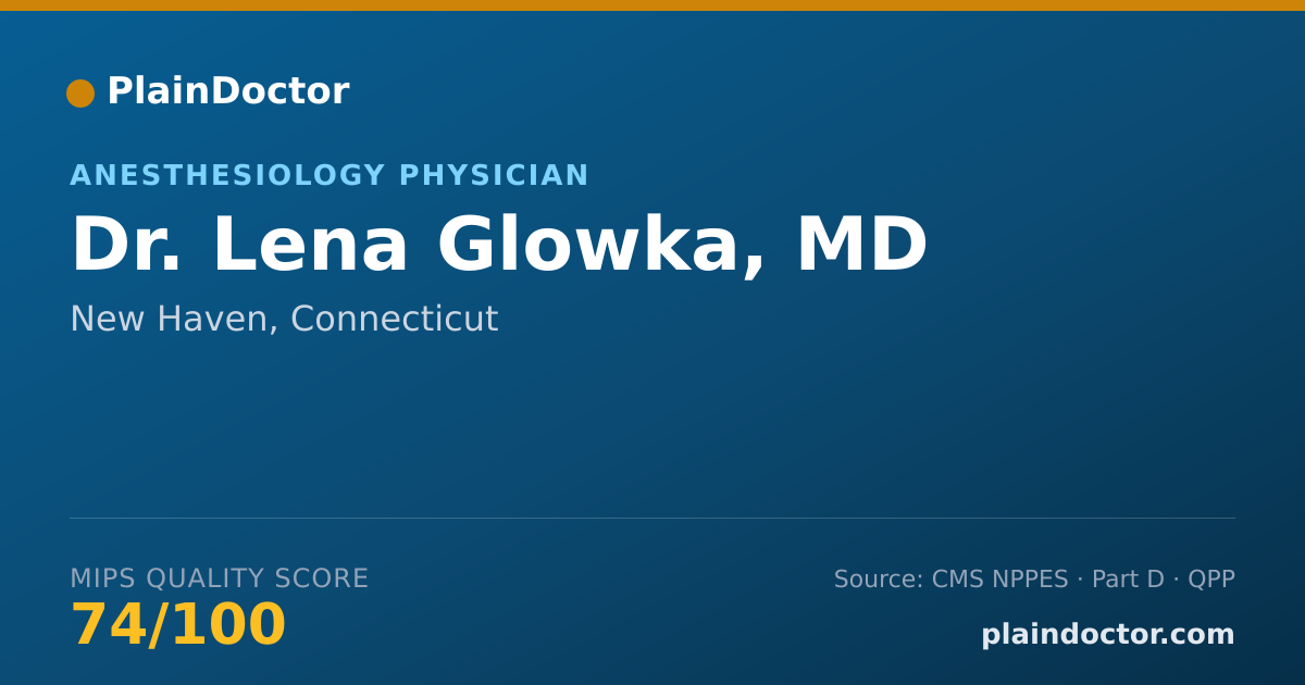 Shareable card for Lena Glowka, MD - Anesthesiology Physician, New Haven, CT