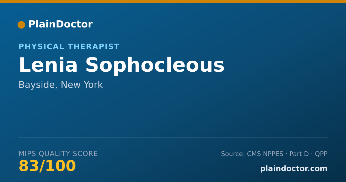 Shareable card for Lenia Sophocleous - Physical Therapist, Bayside, NY
