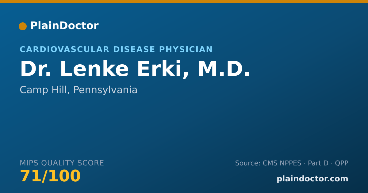 Shareable card for Lenke Erki, M.D. - Cardiovascular Disease Physician, Camp Hill, PA