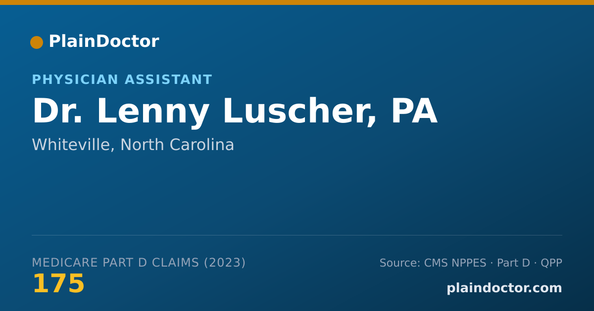 Shareable card for Lenny Luscher, PA - Physician Assistant, Whiteville, NC