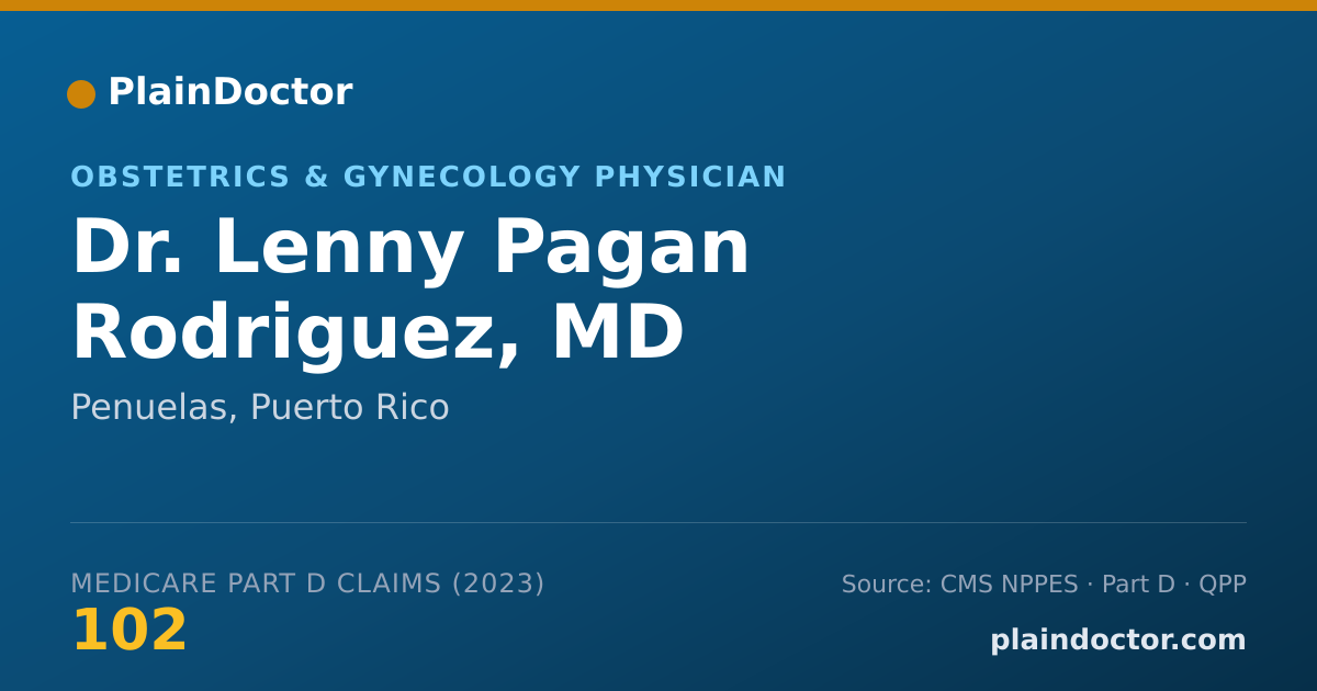 Shareable card for Lenny Pagan Rodriguez, MD - Obstetrics & Gynecology Physician, Penuelas, PR