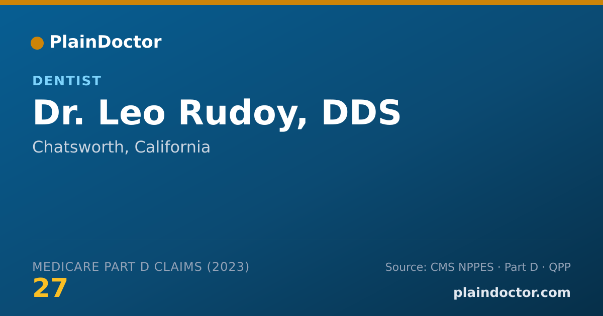Shareable card for Leo Rudoy, DDS - Dentist, Chatsworth, CA