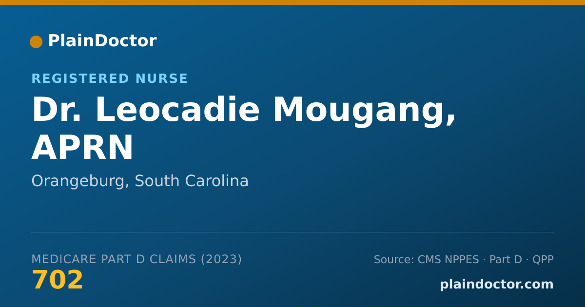 Shareable card for Leocadie Mougang, APRN - Registered Nurse, Orangeburg, SC
