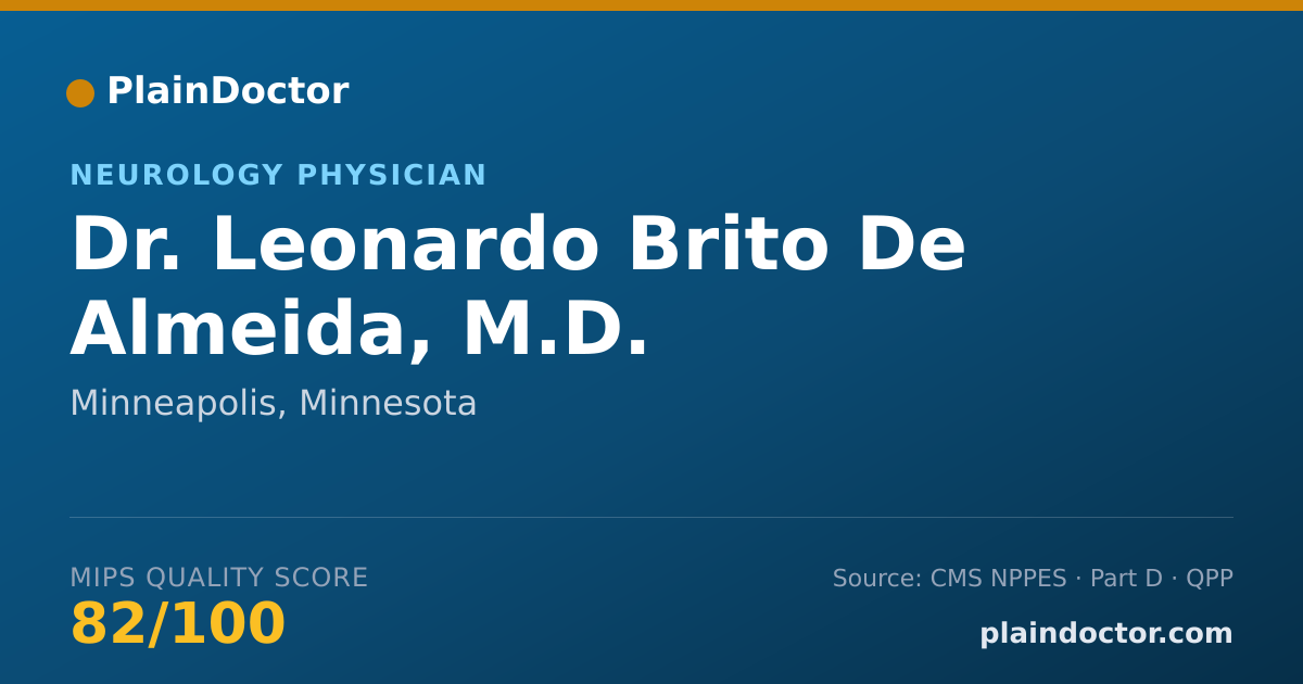 Shareable card for Leonardo Brito De Almeida, M.D. - Neurology Physician, Minneapolis, MN