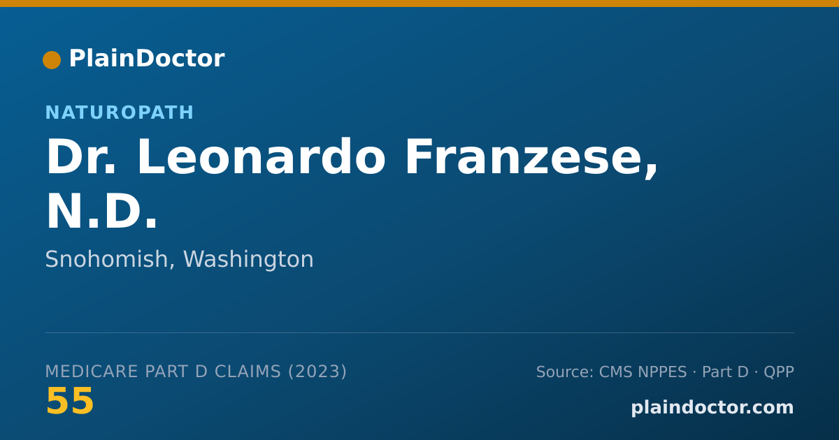 Shareable card for Leonardo Franzese, N.D. - Naturopath, Snohomish, WA