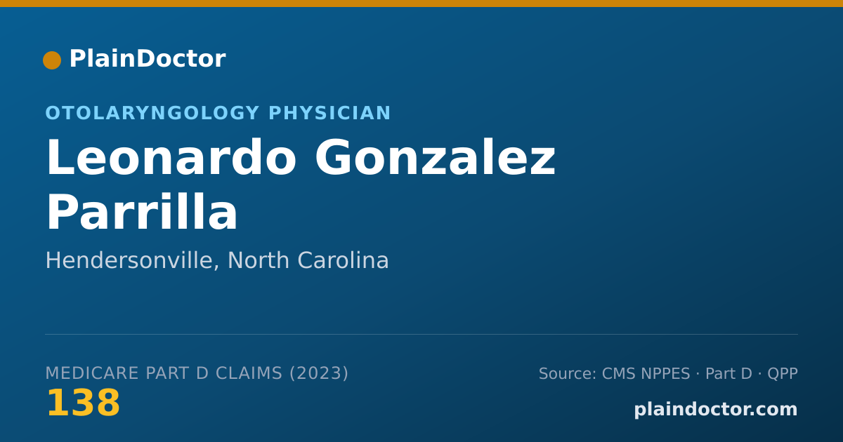 Shareable card for Leonardo Gonzalez Parrilla - Otolaryngology Physician, Hendersonville, NC