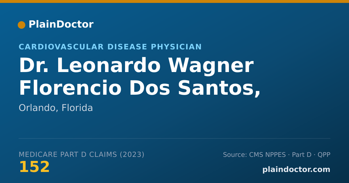 Shareable card for Leonardo Wagner Florencio Dos Santos, MD - Cardiovascular Disease Physician, Orlando, FL