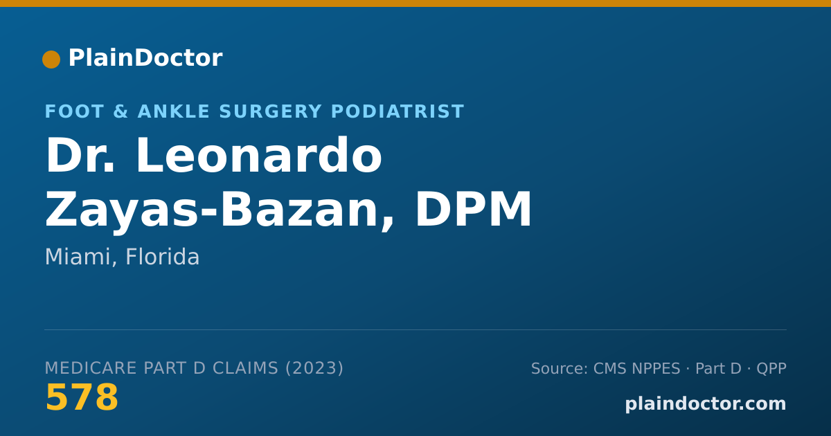 Shareable card for Leonardo Zayas-Bazan, DPM - Foot & Ankle Surgery Podiatrist, Miami, FL