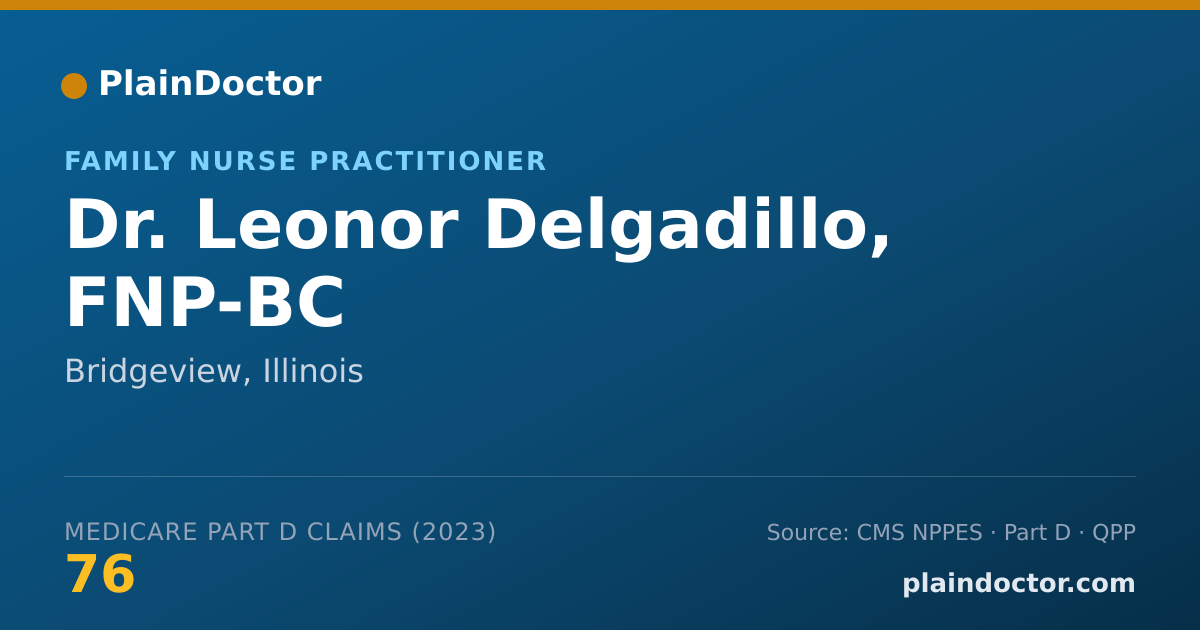 Shareable card for Leonor Delgadillo, FNP-BC - Family Nurse Practitioner, Bridgeview, IL