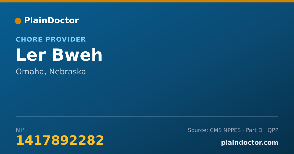 Shareable card for Ler Bweh - Chore Provider, Omaha, NE