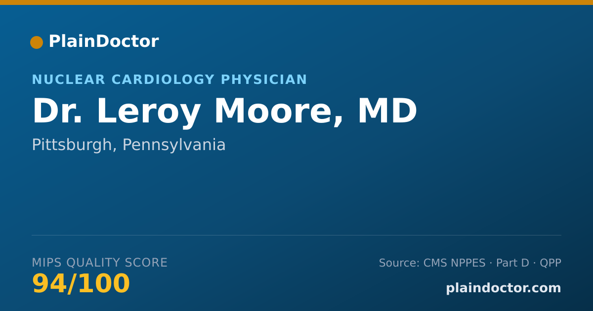 Shareable card for Leroy Moore, MD - Cardiovascular Disease Physician, Pittsburgh, PA