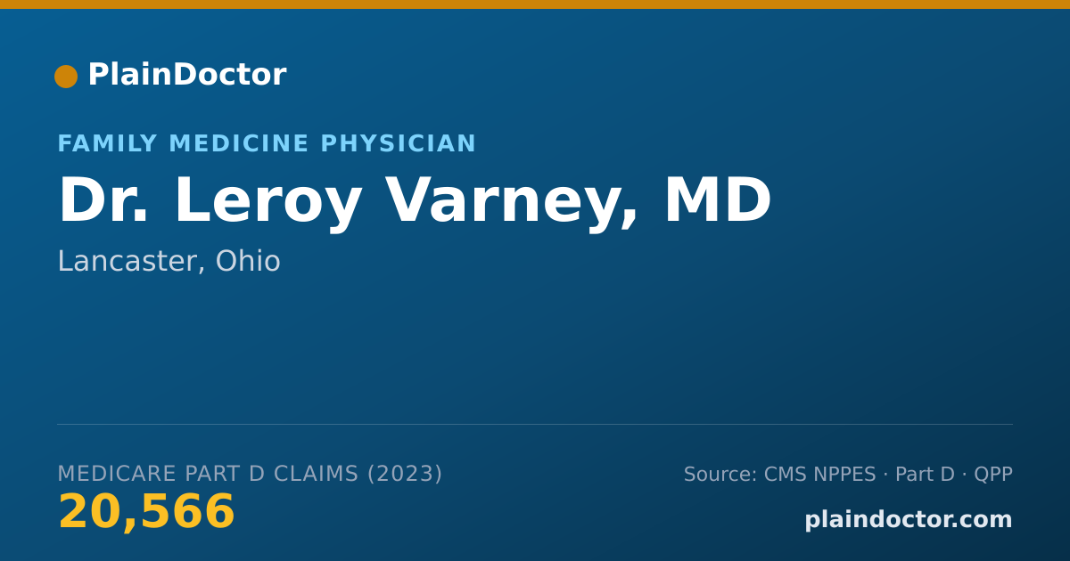 Shareable card for Leroy Varney, MD - Family Medicine Physician, Lancaster, OH