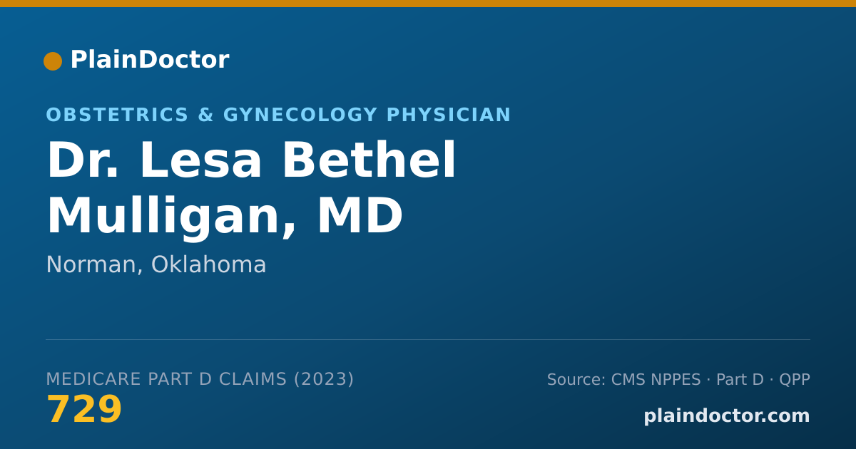 Shareable card for Lesa Bethel Mulligan, MD - Obstetrics & Gynecology Physician, Norman, OK