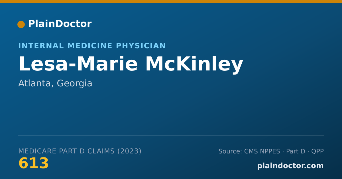 Shareable card for Lesa-Marie McKinley - Internal Medicine Physician, Atlanta, GA