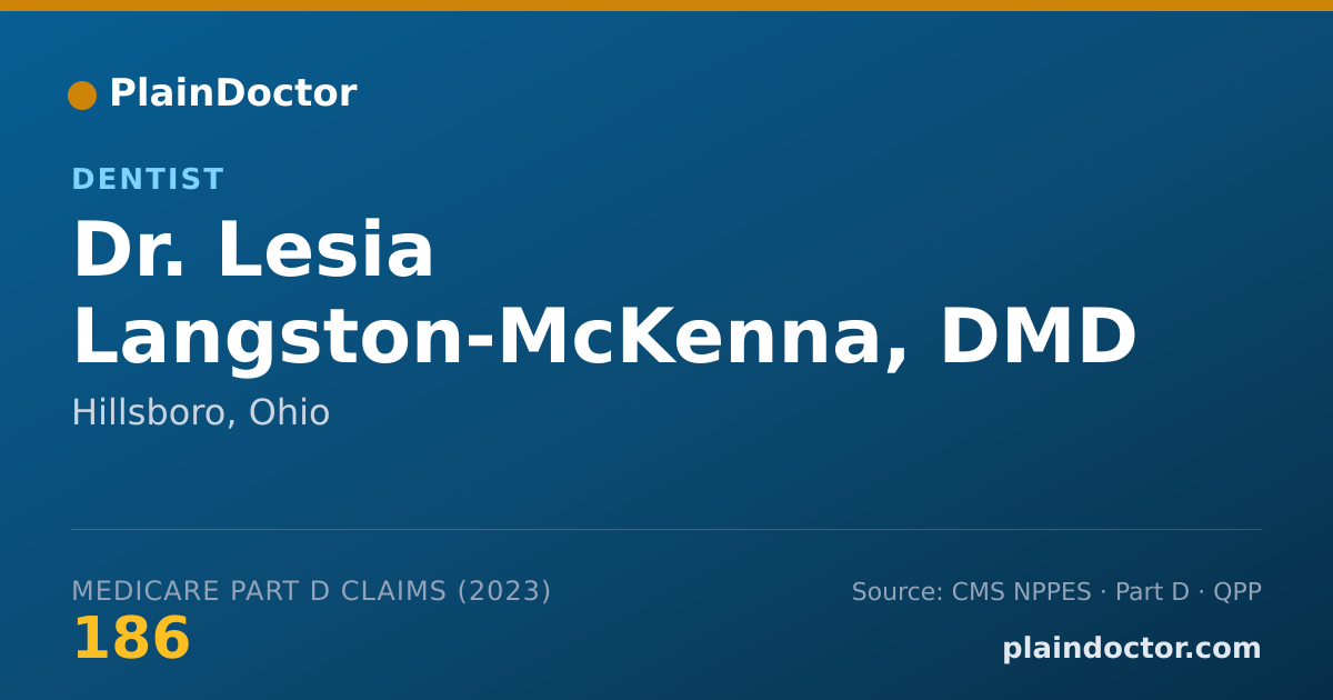 Shareable card for Lesia Langston-McKenna, DMD - Dentist, Hillsboro, OH