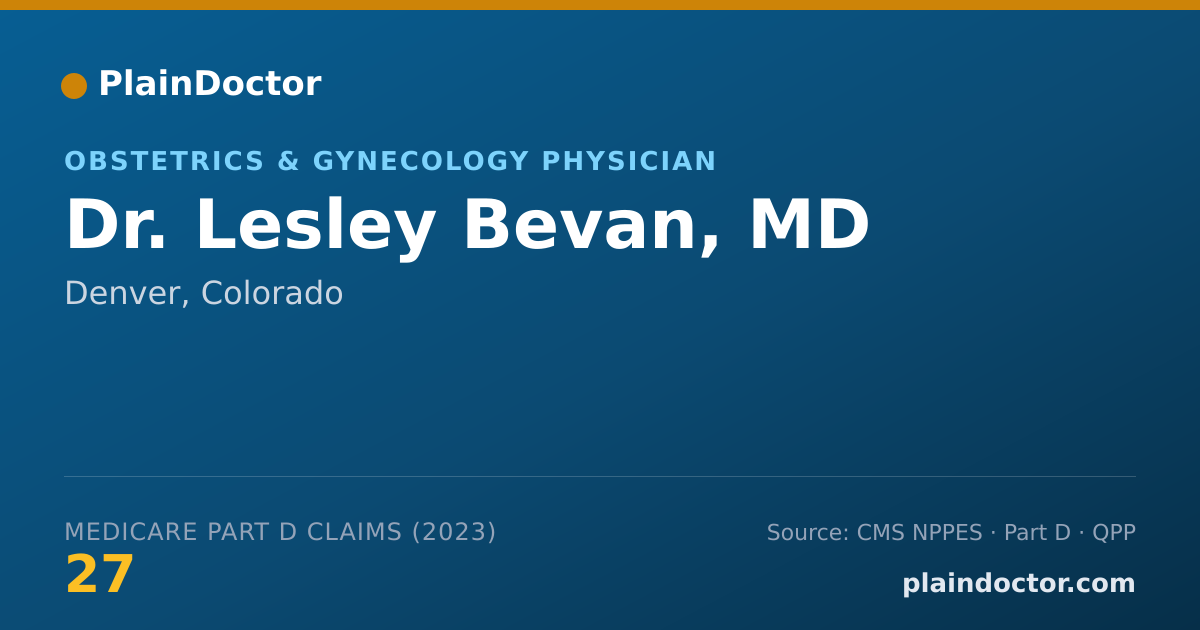 Shareable card for Lesley Bevan, MD - Obstetrics & Gynecology Physician, Denver, CO