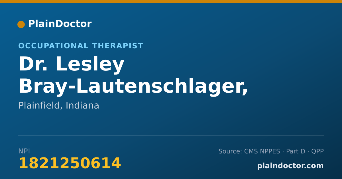 Shareable card for Lesley Bray-Lautenschlager, MS, OT - Occupational Therapist, Plainfield, IN