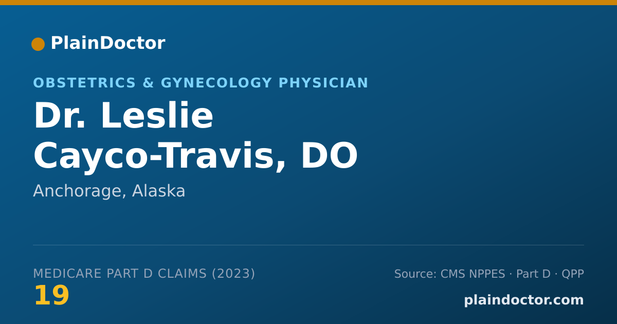 Shareable card for Leslie Cayco-Travis, DO - Obstetrics & Gynecology Physician, Anchorage, AK