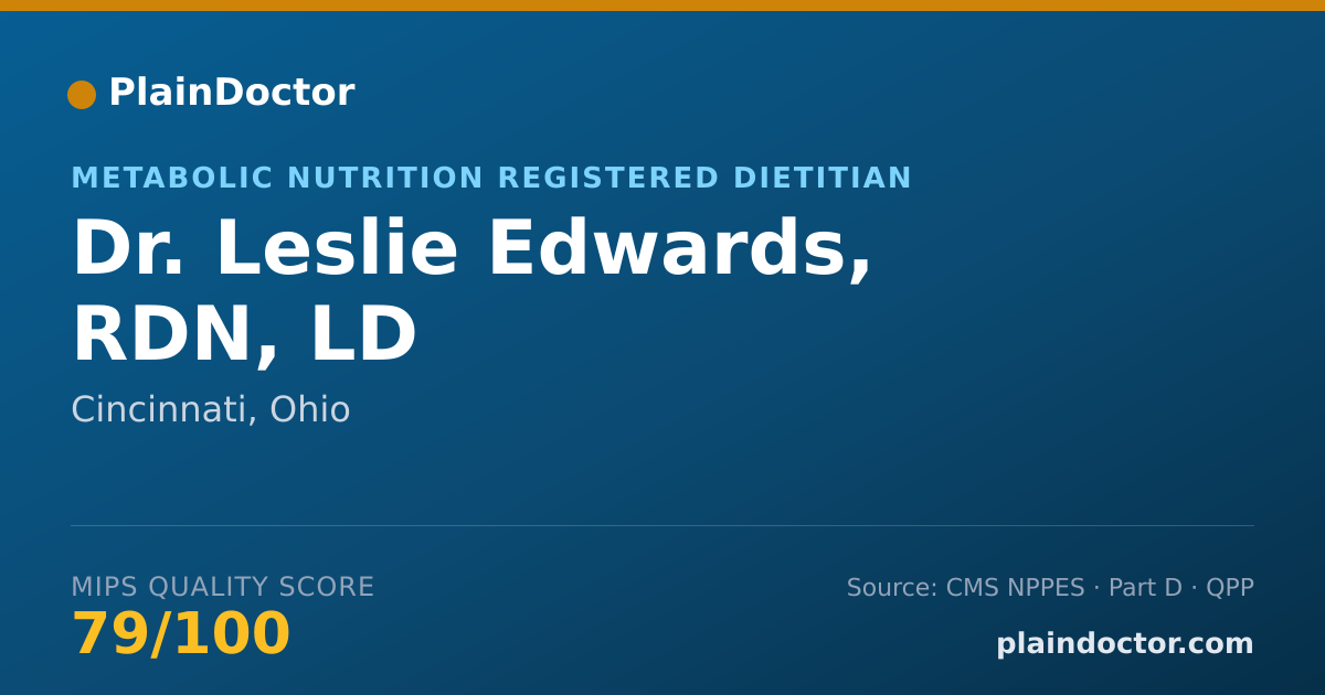 Shareable card for Leslie Edwards, RDN, LD - Metabolic Nutrition Registered Dietitian, Cincinnati, OH