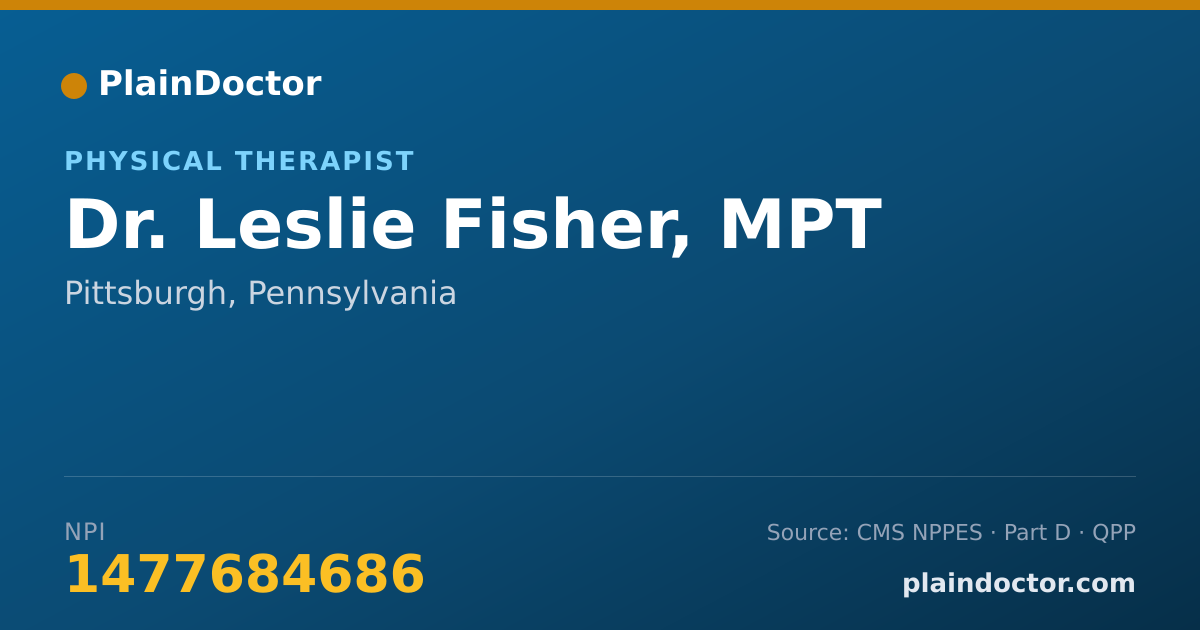 Shareable card for Leslie Fisher, MPT - Physical Therapist, Pittsburgh, PA