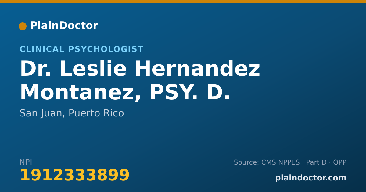 Shareable card for Leslie Hernandez Montanez, PSY. D. - Clinical Psychologist, San Juan, PR