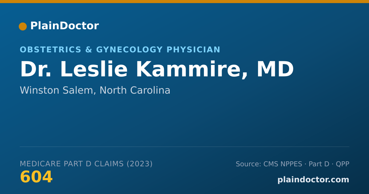 Shareable card for Leslie Kammire, MD - Obstetrics & Gynecology Physician, Winston Salem, NC